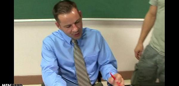  Sinful gay teacher gets nailed by gay student in classroom
